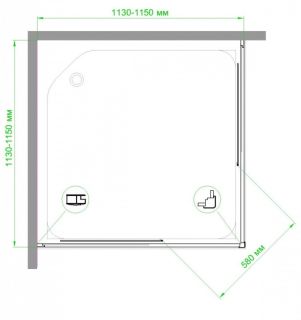 Душевой уголок Royal Bath HPD 115x115см белый RB115HPD-T